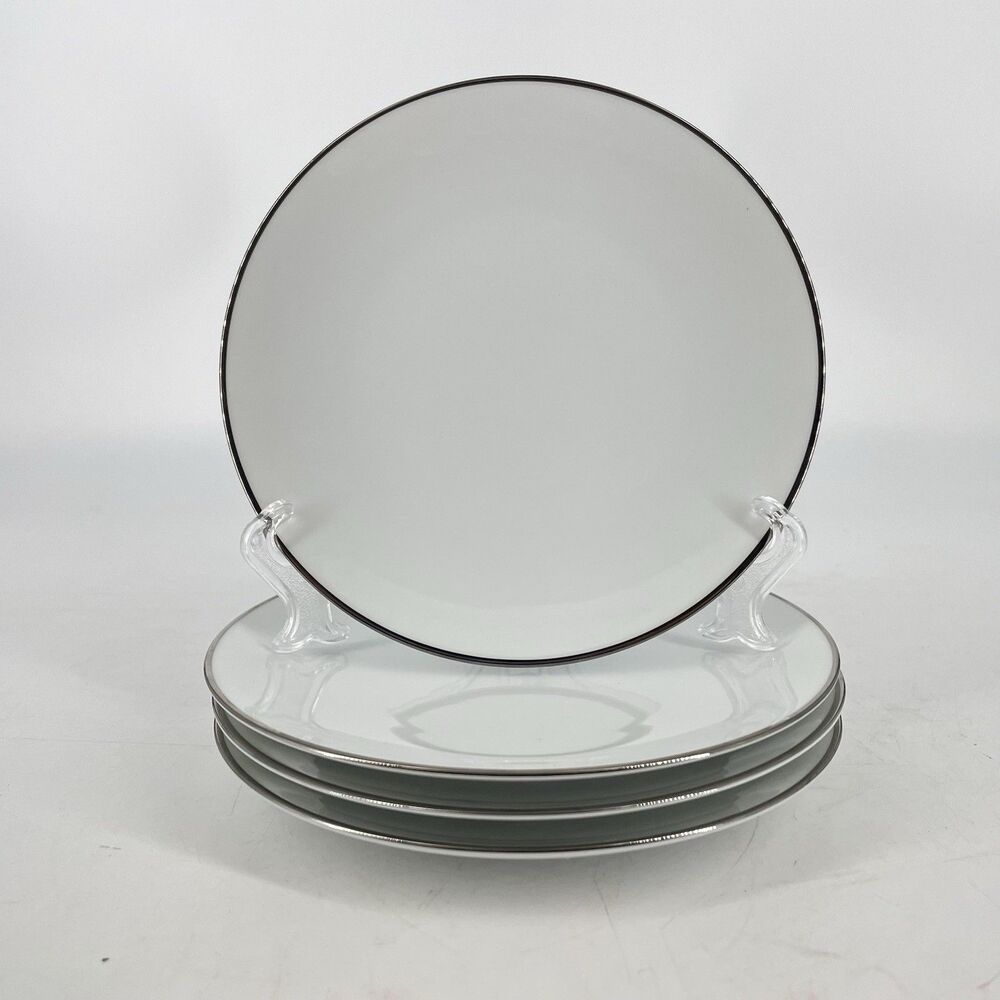 Noritake Fremont Bread Plates Set of 4 White Porcelain 6 3/8” Japan